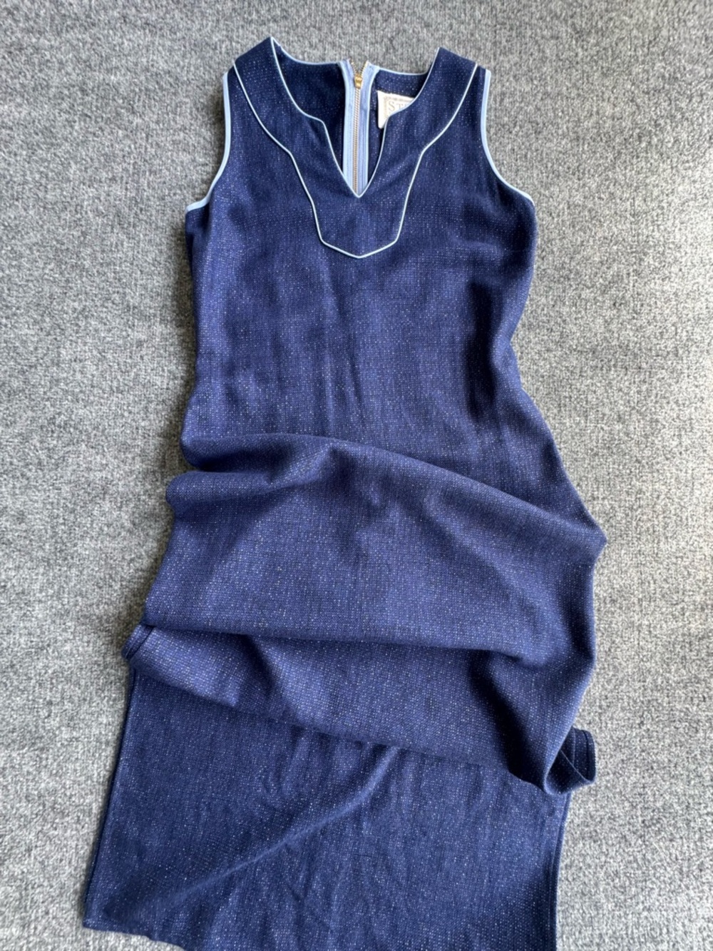 STS Sail to Sable Sleeveless Navy Knit Evening Dress SMALL NEW